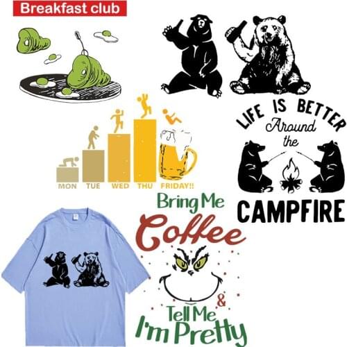 Cartoon patterns Vinyl Sticker For Clothes Cloth patches stickers t shirts Stickers on fabric DIY Appliques