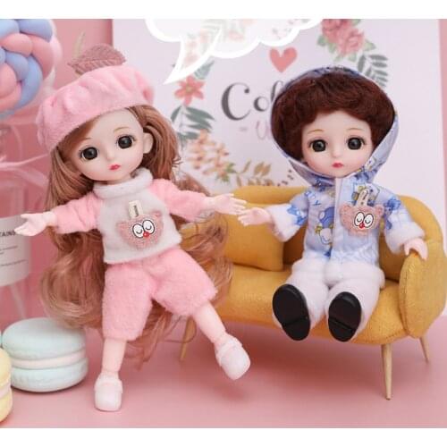Original 16cm Fashion BJD Dolls 13 Joint Moveable Princess Doll Toys Make up Dress up Beauty Cute Baby Doll Toy For Kids Gifts