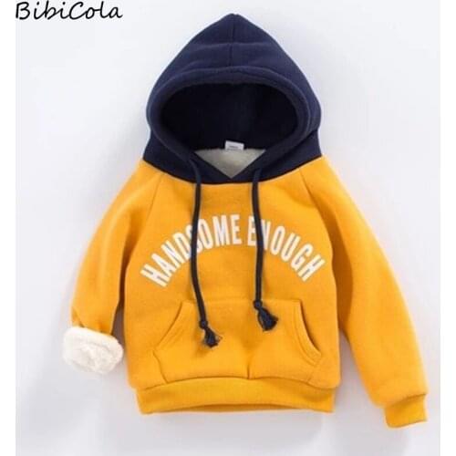 Boys And Girls Autumn And Winter Clothing Sweater Tops Baby-year-old Plus Velvet Thick Hooded Winter Leisure-coat