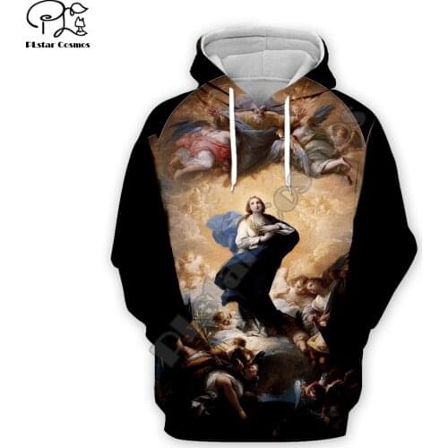 PLstar Cosmos Montage Christian Catholic God Jesus Retro Pullover NewFashion Tracksuit 3DPrint Men/Women Casual Funny Hoodies C1