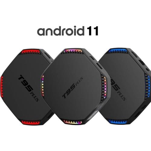 Android 11 TV Box 8K T95PLUS Smart Set Top Box 2.4G 5G Wifi BT4.0 RK3566 Quad Core Google Voice Gigabit 1000M Media Player