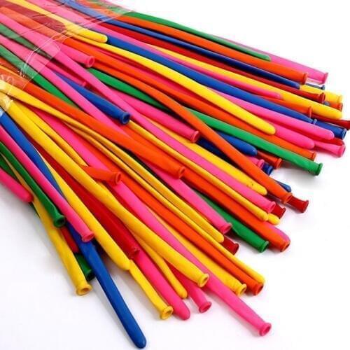 HAPPY TOGETHER Party Wedding Decoration Mix colorful 200 Pieces Long Thin Magic Strip Latex Balloon Wholesale for Sale