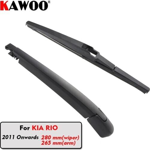 KAWOO Car Rear Wiper Blade Blades Back Window Wipers Arm For KIA RIO Hatchback (2011 Onwards) 280mm Auto Windscreen Blade