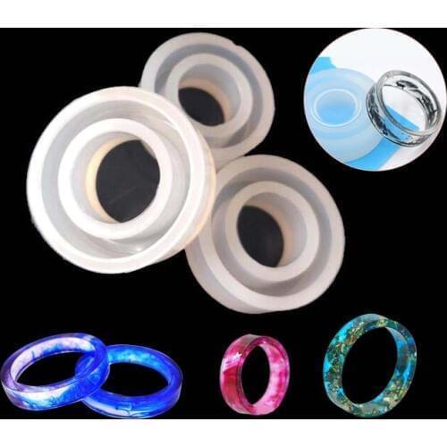 1PC Silicone Ring Mold Handmade Decoration Jewelry Rings Craft Circle Design Resin Casting Mold Making Tools Equipments