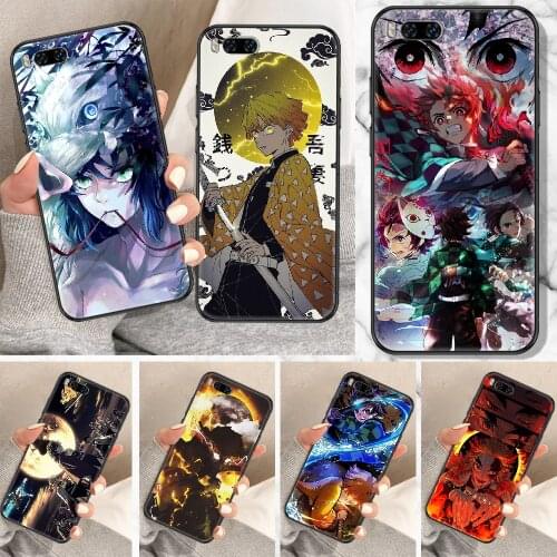 Demon Slayer Anime Phone Case For Xiaomi Mi Note 8 9 10 11 9T 10T A3 Lite Pro Ultra black trend cover silicone back 3D funda