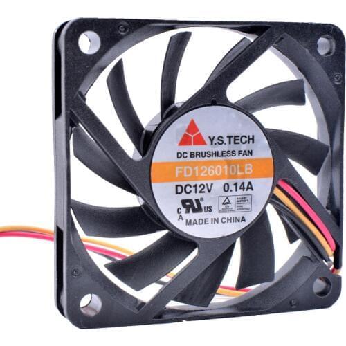 COOLING REVOLUTION FD126010LB 6cm 60mm 6010 12V 0.14A Computer CPU 3pin Silent Cooling Fan