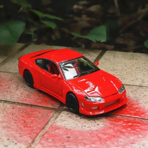 WELLY 1:24 Nissan Silvia S-15 Alloy Luxury Vehicle Diecast Pull Back Cars Model Toy Collection