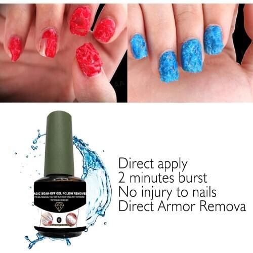 Protect nails Easy Remover 15ml Burst UV Gel Soak Off Magic Nail Polish Remover Manicure Cleaning Tool