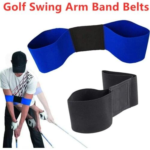 1PC Hot Elastic Golf Swing Trainer Eginner Practicing Guide Gesture Alignment Training Aid Correct Swing Trainer Arm Band Belt