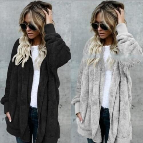 2020 Woman Faux Fur Coat Women Warm Ladies Fur Teddy Jacket Female Plush Teddy Coat Plus Size Outwear Autumn Long Winter Coat