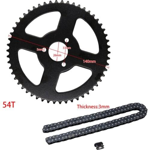 47cc 49cc T8F Chain 136 Links and 38 54 64 74 Teeth Sprocket For Mini Moto Atv Quad 2 Stroke Engine Parts