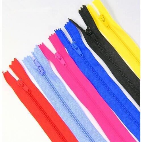 50pcs Mixed color hem zipper 50cm non-invisible zipper closed end zip fastener skirt zipper bag quilt