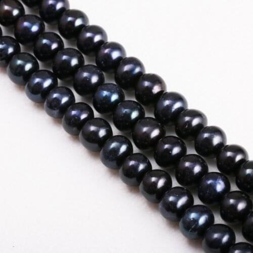 8-9mm Natural Freshwater Pearl Beaded Potato Shape Punch Loose Beads for Jewelry Making DIY Charm Necklace Bracelet Accessories