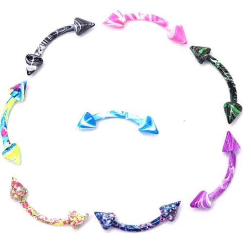 8PCS/Set Stainless Steel Body Piercing Jewelry Tongue Lip Eyebrow Nose Stud Belly Ring Navel Button Barbell For Woman Man