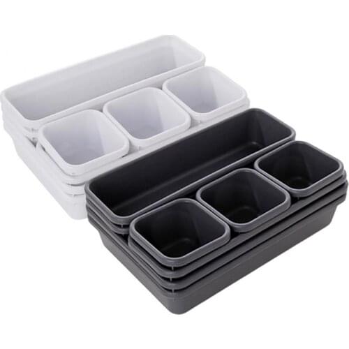8pcs Home Drawer Organizers Storage Make Up Organizer Storage Box Dividers Box For Bathroom Office Kitchen Accessories Desk Box