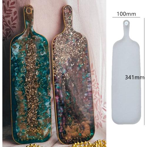 Big Tray Mirror Silicone Mold Fruit Disc Tea Plate Coaster UV Epoxy Resin Mould For DIY Handmade Craft Table Decoration Supplies