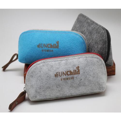 Sunglasses Glasses Case Fashion Ladies Convenient To Carry Safety Zipper Glasses Box Two-Color Stitching Glasses Case