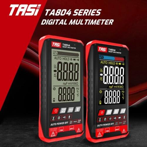 TASI TA804AB Digital Multimeter Ultrathin Intelligent OHM NCV Voltage Meter Auto Tester Multimeter Auto and Manual Dual Mode