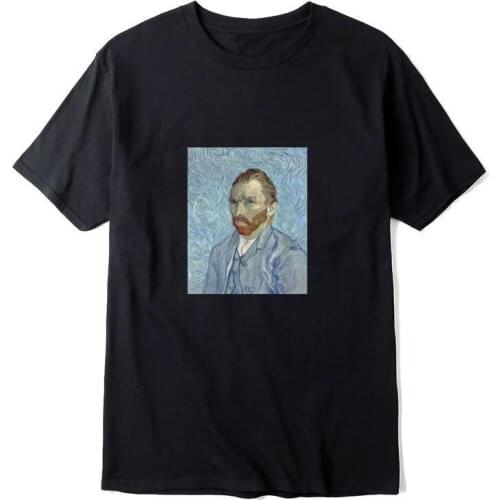 Cotton T-shirt Fashion Van Goghs Paintings Arts T-Shirt Cotton Tee Men Women Harajuku Casual Tops Drop Shipping