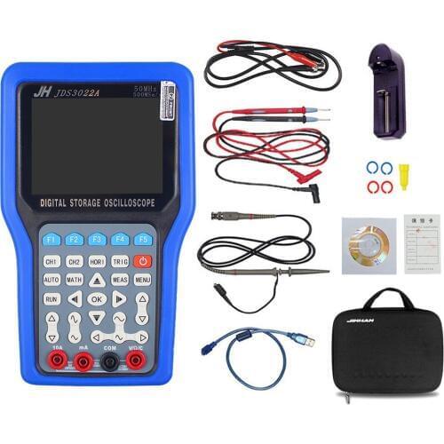 JDS3022A Multifunction Handheld Digital Storage Oscilloscope Multimeter Kit 500MSa/S 50MHZ 20M DDS Signal Generator
