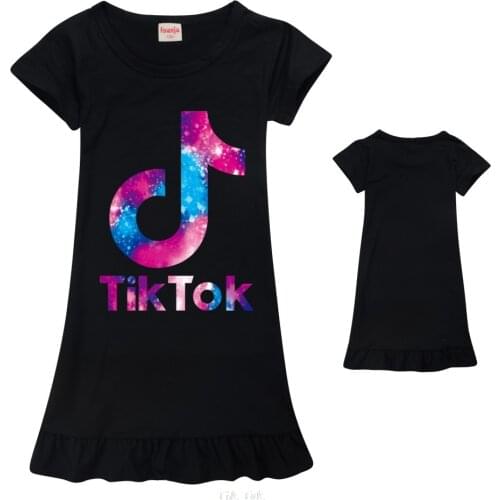 New Tik Tok Princess Children Summer Dresses 3D Printed Dress For Girl Nightgowns Kids Nightdress Baby Sleepwear