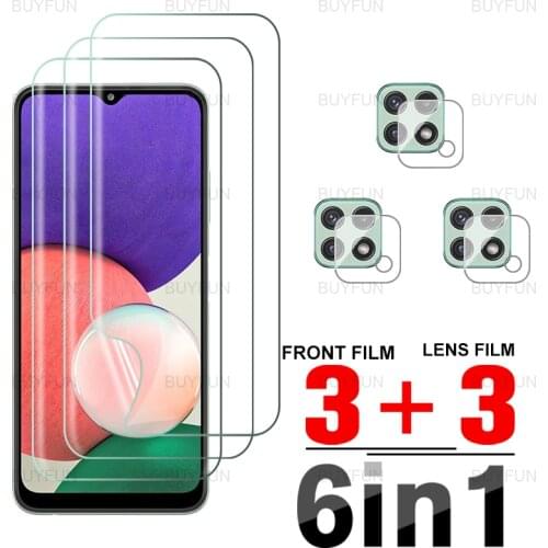 For Samsung A22 5G 6.6inch HD Front Hydrogel Soft Film 6in1 for galaxy a22 a 22 22a samsun galaxi A22 5g camera screen protector