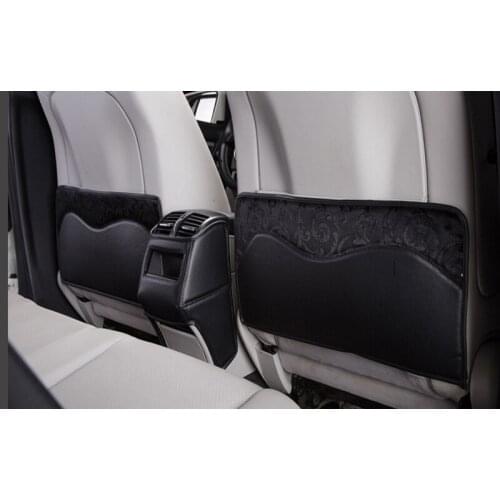 Fit For Koleos Kadjar Captur Megane RS Latitude Fluence Leather car seat back Armrest box back Anti-Kick pad mats Protector