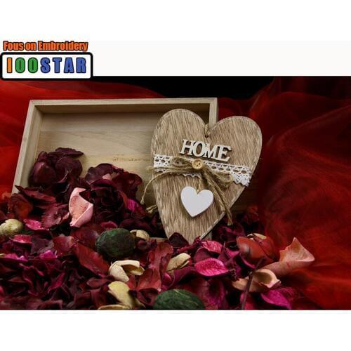 Full Square Diamond embroidery Cross stitch rose flowers Full Round Diamond mosaic heart 3D DIY Diamond painting Home