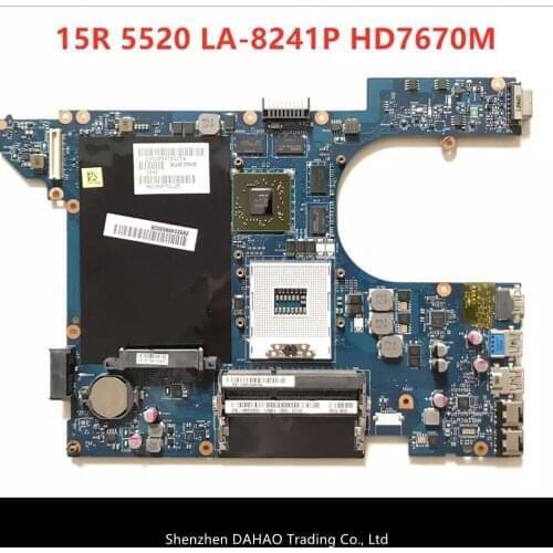QCL00 LA-8241P CN-06D5DG 06D5DG 6D5DG mainboard For DELL Inspiron 15R 5520 7520 laptop motherboard With HD7670M 1GB 100% TEST OK