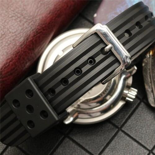 For OMG Watch Accessories Waterproof Silicone Watch Strap Replacement 22MM Watchband Bracelet with Metal Buckle