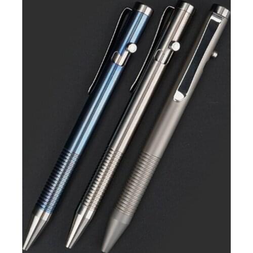 A460 Titanium Alloy TC4 Ballpoint Pen Card Drop Beads Signature Pen Titanium Pen Portable EDC Multifunction Pen