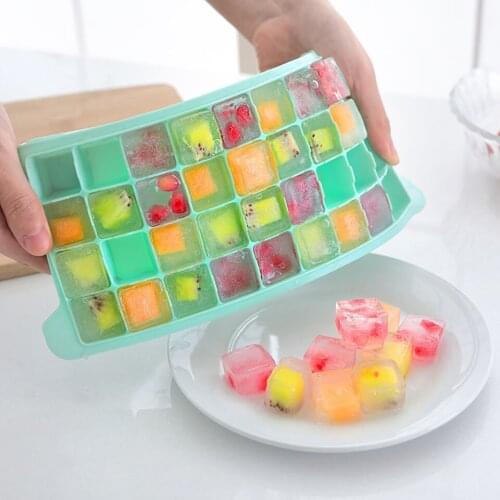 Silicone Ice Cube Maker Form For Ice Candy Cake Pudding Chocolate Molds Easy-Release Square Shape Ice Cube Trays Molds with Lid