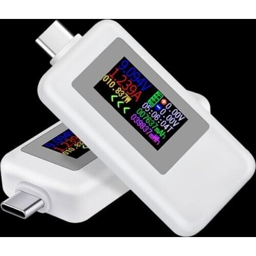 KWS-1902C Type-C Colorful Display USB Tester Current Voltage Monitor Power Meter Mobile Battery Bank Charger Detector