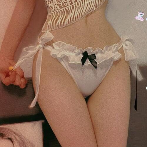 Japanese Lace Panties Bowknot Mesh Strap Briefs Underwear Lolita Sexy Lingerie Girls Cosplay Props