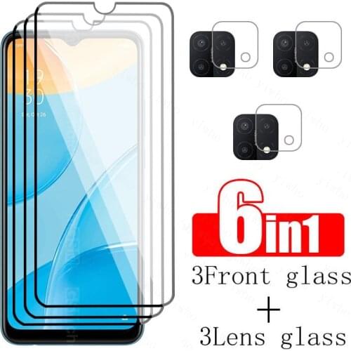 Protective safety Glass for OPPO A15 Tempered Screen Protector glas On orro opo a15 Camera full cover Lens Film Phone Protection