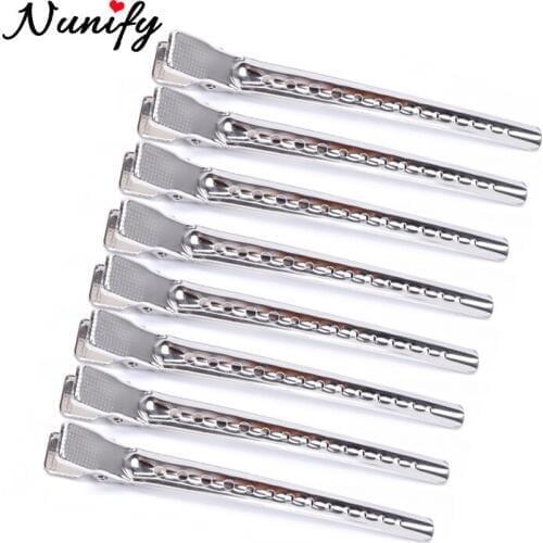 Nunify Pro Salon Hairdressing Tools Duck Mouth Hairdresser Hair Clip Stainless Steel Hairdressing Sectioning Clamp Kit Hair Clip