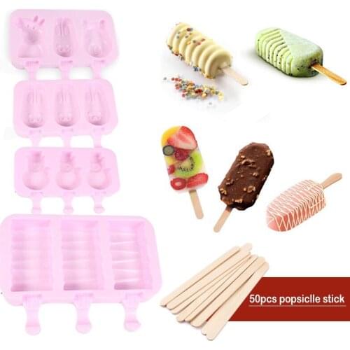 Ice Cream Molds Silicone Popsicle Mold Freeze Ice Cream Maker DIY Dessert Mould Form For Popsicle Mould Cakesicle Mold Tools