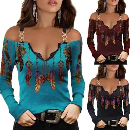 Women T-shirt Horizontal Neck Retro Skin-friendly Ladies Slim Effect Long-sleeved Pullover for Daily Wear