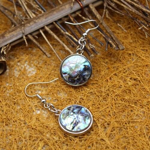 Wholesale 3Pair Classic Natural Shell Pendant Round Earrings for Women Crystal Earrings Elegant Wedding Party Jewelry Hand Made