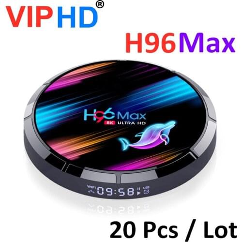 20 Pcs Lot H96 Max X3 Tv Box Android 9.0 Set Top WiFi BT S905X3 H.265 1000M Smart H96max Media Player