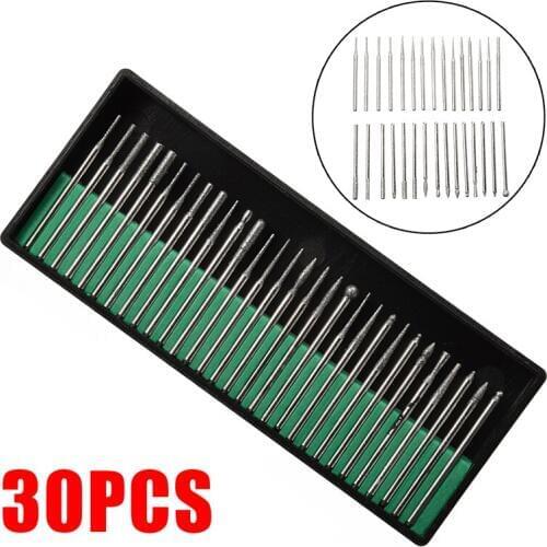 30pcs Nail Art Electric Drill Bits Polishing Grinding Rod Filing Machine Manicure Pedicure Accessories Precision Tool