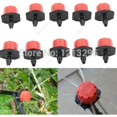 5 pcs Garden Irrigation Misting Micro Flow Dripper Drip Head 1/4'' Hose