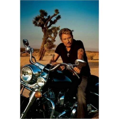 Johnny hallyday Diamond Painting Portrait Full Square Drill Diamond Embroidery 3d round French Singer Diamond Mosaic Sticker