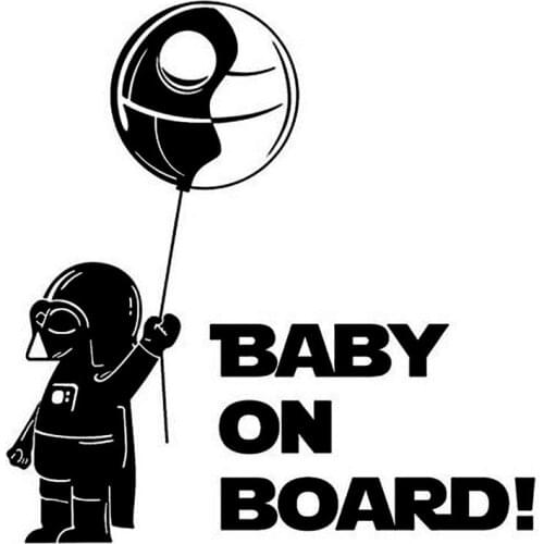 Astronaut Baby on Board Creative Car Sticker Pattern Automobiles Bumper Exterior Accessories Vinyl Decals