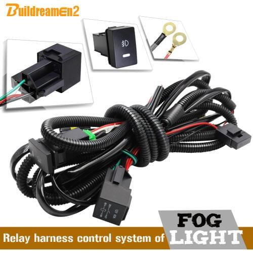 Buildreamen2 Car Styling H8 H11 Fog Light Harness Wiring Kit Cable with ON/OFF Switch Relay Fuse 40A 12V For Toyota Lexus Scion