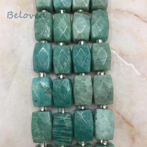 Polished Faceted Amazonite Nugget Loose Beads,Genuine Aquamarines Sunstone Quartz Gems Stone Jewelry DIY Beads, BG18299
