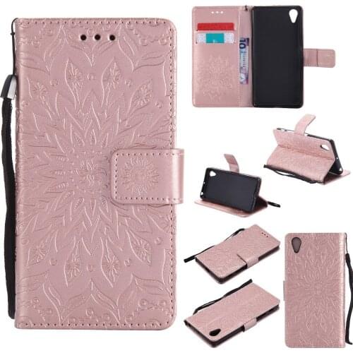 PU Leather Sunflower Case for fundas Sony X Performance Case for Sony Xperia X Performance F8131 F8132 Case 5" + Card Holder