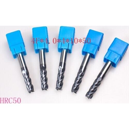 Cnc cutter tool TAPC tungsten alloy milling cutter HRC50 4F*4.0*4*10*50