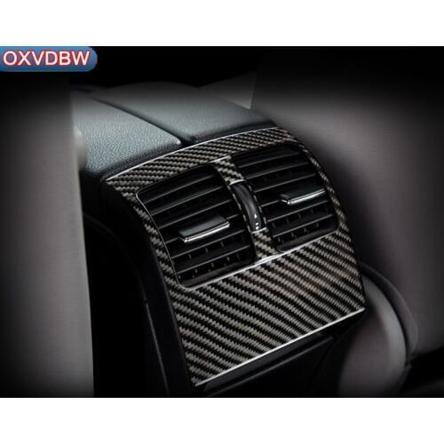 For mercedes w204 C class Refit Car Interior moulding Carbon Fiber Rear Air Condition Vent Cover Trim Air Outlet Decor Stickers