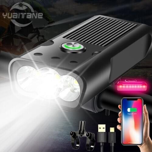 3L2 5200mAh LED Bike Light Front USB Rechargeable Headlight for the Bicycle IPX5 Waterproof Lantern for Cycling Bike Accessories